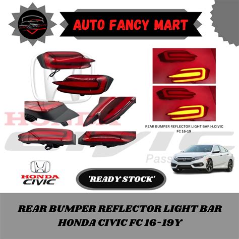 Honda Civic Fc Rear Bumper Reflector Led Brake Lamp Warning Light