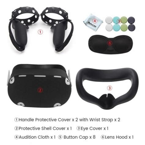 Kit de housse de protection VR pour Oculus Quest 2 coque de contrôleur