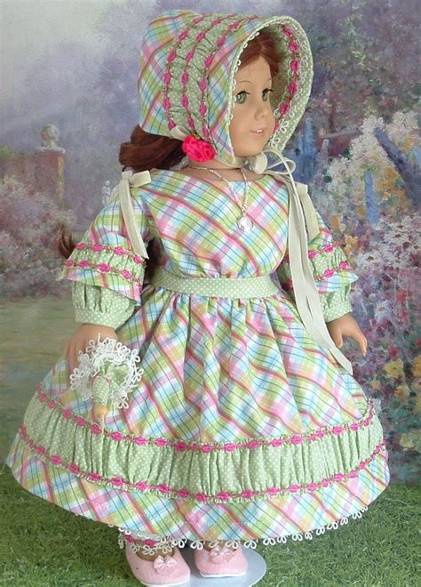 1850 Day Dress And Bonnet For Marie Grace Or Cecile