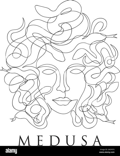 Medusa Snake Head Drawing - With a head of snakes instead of hair, it's ...