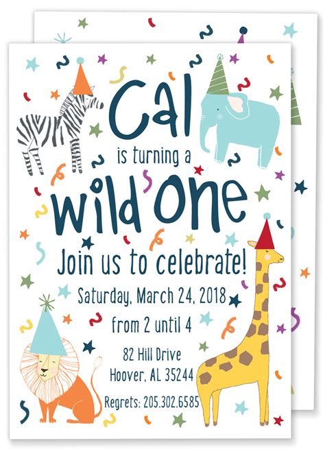 Wild One Birthday Invitation Gilm Press