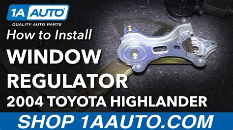 How To Replace Front Drivers Side Power Window Regulator 01 07 Toyota Highlander Youtube