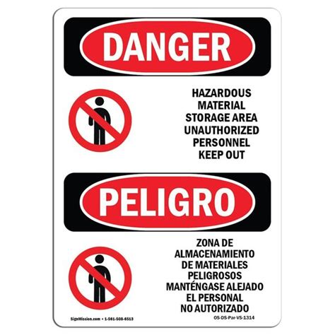 Signmission Safety Sign Osha Danger Height Aluminum Hazardous