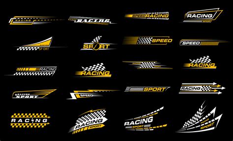 Race Sport Car Stripe Stickers Checker Decals 23485702 Vector Art At