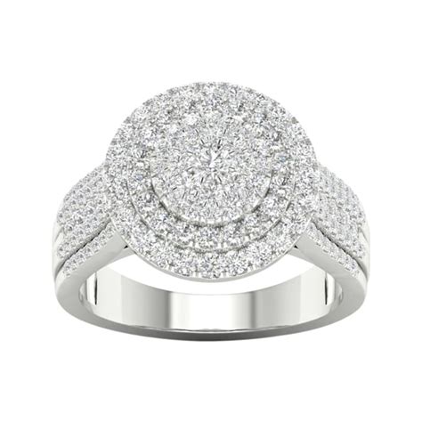 Diamond2deal 100 Carat Ctw Diamond 10k White Gold Women Halo