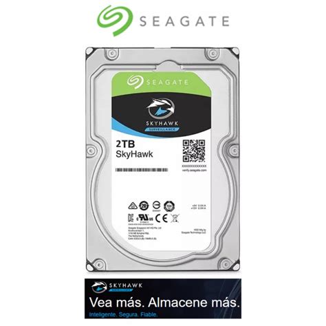 Seagate St2000vx007 Disco Duro De 2tb Skyhawk Lite Para Videovigilancia Ideal Para Trabajo