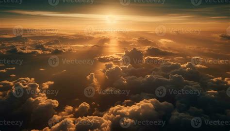 Vibrant sunset sky, high up in heaven generated by AI 25484089 Stock ...