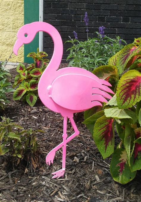 Rosy The Pink Flamingo Custom Metal Yard Or Garden Art 14g Steel Figure Sign Plaque Freestanding