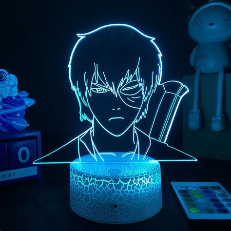 Anime Avatar The Last Airbender 3d Led Lamp Aang Zuko Iroh Toph Beifong