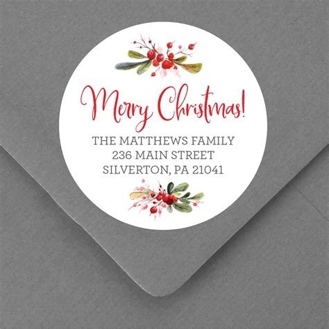 Amazon.com: Christmas Address Labels - Merry Christmas Address Stickers ...