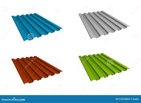 Roof Metal Trusses Constructions Set On White Background Vector