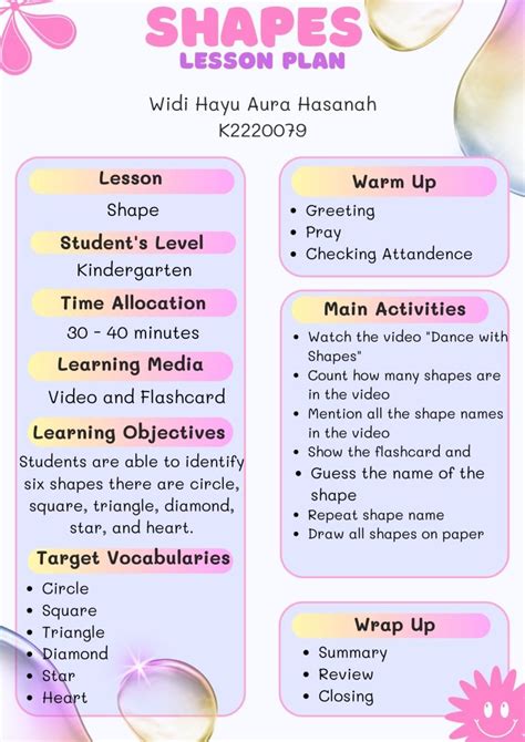 Shapes Lesson Plans Ell S Class