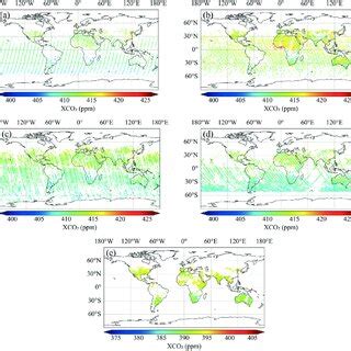 Monthly Distribution Of Xco From A Gosat B Gosat C Oco