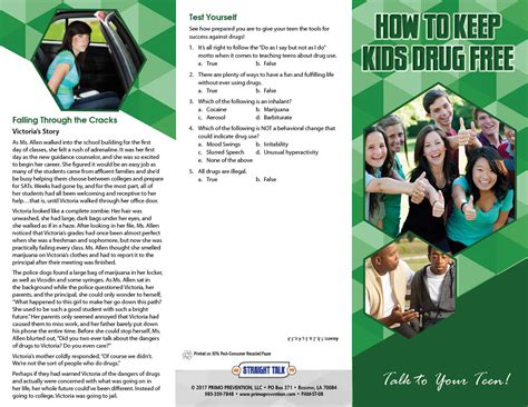 How To Keep Kids Drug Free Pamphlet Primo Prevention