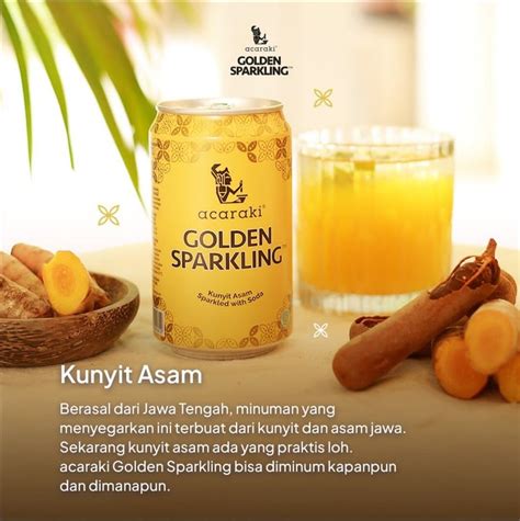 Acaraki Golden Sparkling Makanan Minuman Minuman Tidak Beralkohol