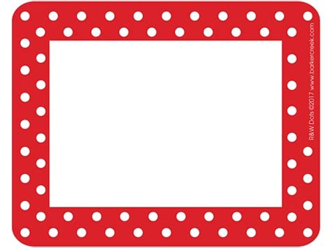 Red And White Polka Dot Border Clip Art