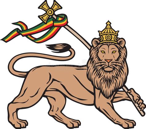 The Lion of Judah Rastafarian Reggae Symbol Stock Illustration ...