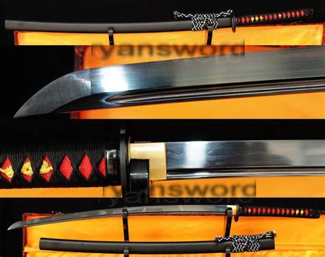 Damascus Black Folded Steel Japanese Samurai Katana Sword