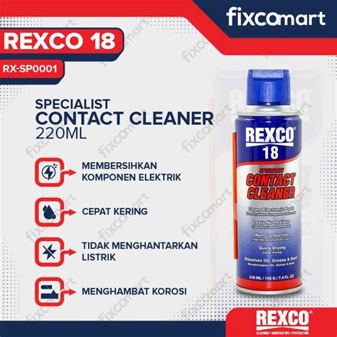 Jual Rexco 18 Contact Cleaner Cairan Pembersih Panel Elektrik 220 Ml