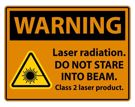 Warning Laser Radiationdo Not Stare Into Beamclass 2 Laser Product