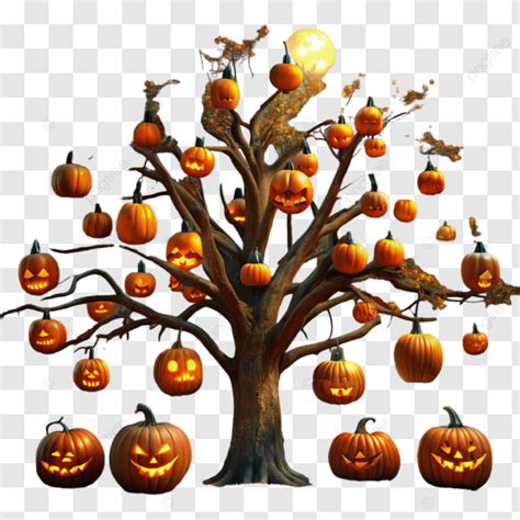 El árbol De Calabaza Embrujado PNG dibujos Arbol De Calabaza Jack O