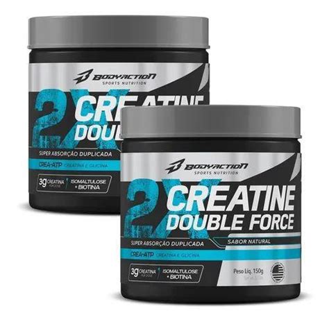 Kit 2 Creatina Double Force 150g BodyAction Body Action Kit De