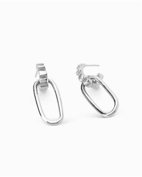 Vault Trim Hoops Silver Linden Cook Jewellery