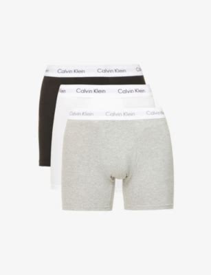 Calvin Klein Pack Of Three Classic Fit Stretch Cotton Trunks