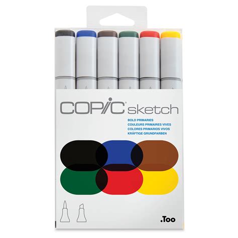 Copic Sketch Marker Set Bold Primaries Set Of Blick Art Materials