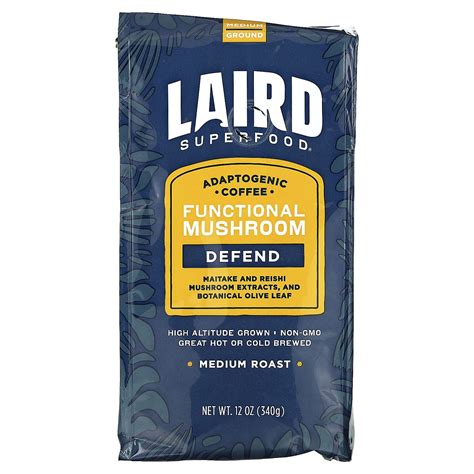 Laird Superfood, Functional Mushroom Coffee, Defend, Ground, Medium