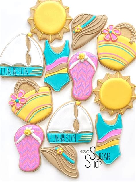 Fun In The Sun Day At The Beach 12 Cookies Etsy Beach Cookies