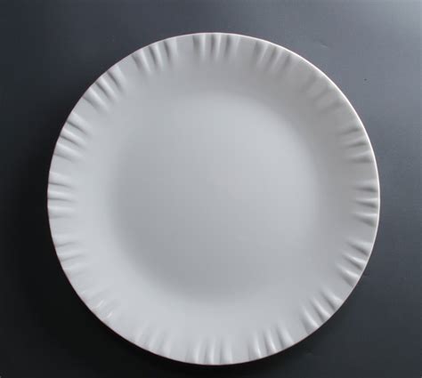 White Round Acrylic Plate Buffet Plate For Hotel And Restaurent