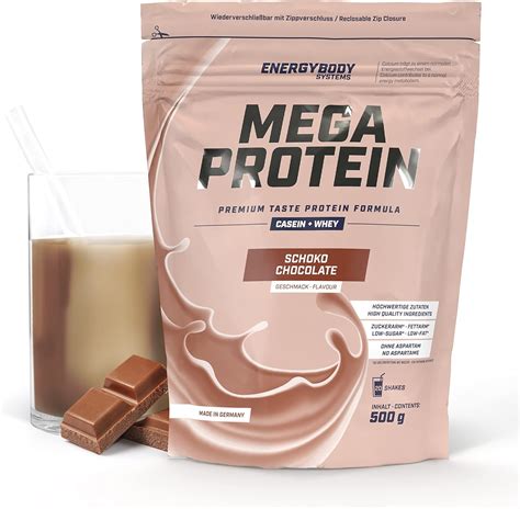 Energybody Mega Protein Schoko 500 G Mehrkomponenten Protein Pulver