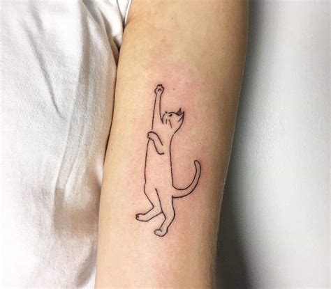 Top 71 Best Cat Outline Tattoo Ideas 2021 Inspiration Guide