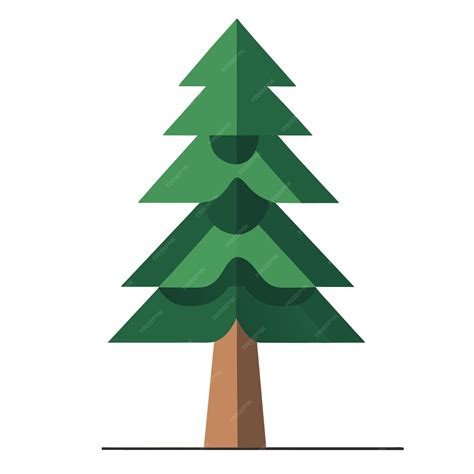 Premium Vector | Pine tree vector graphic in flat design concept