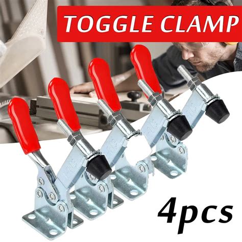 4pcs Set GH 201A GH 201B Hand Tool Toggle Clamp Antislip Horizontal