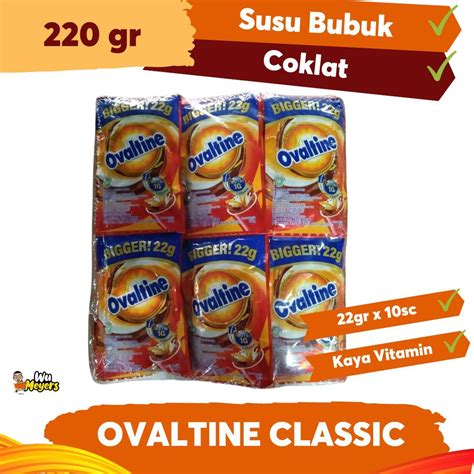 Jual Ovaltine Classic Susu Bubuk Coklat 22gr X 10s Shopee Indonesia