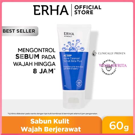 Jual Erha Acneact Acsbp Acne Cleanser Scrub Beta Plus G Sabun Wajah