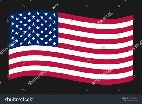 American Wave Flag Vector American Flag Stock Vector (Royalty Free ...