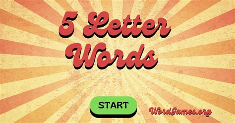 5 Letter Words - Word Games