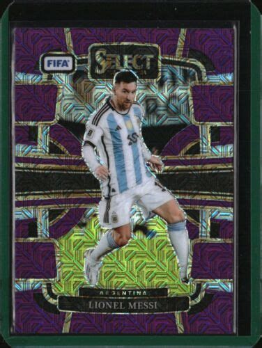 23 24 2023 24 Panini Select FIFA Purple Mojo 75 Lionel Messi Argentina