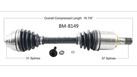 CV Axle Shaft Front Driver Side Surtrack BM 8149