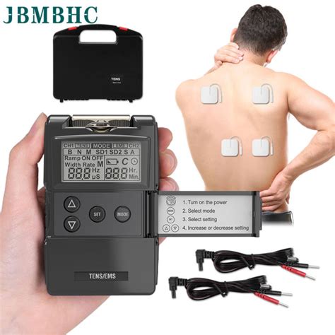 JBMBHC TENS 7000 Unit and EMS Muscle Stimulator OTC TENS Machine for Back Pain Relief, Lower ...