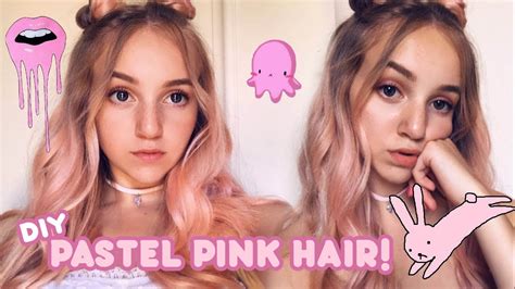 Dying My Hair Pastel Pink 🌸 Manic Panic Cotton Candy Youtube