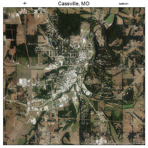 Aerial Photography Map of Cassville, MO Missouri