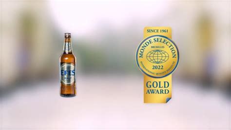 Efes Malt Bottle Cl Gold Quality Award From Monde Selection