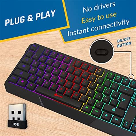 Prix 2024 KLIM Chroma Clavier Gamer Sans Fil RVB