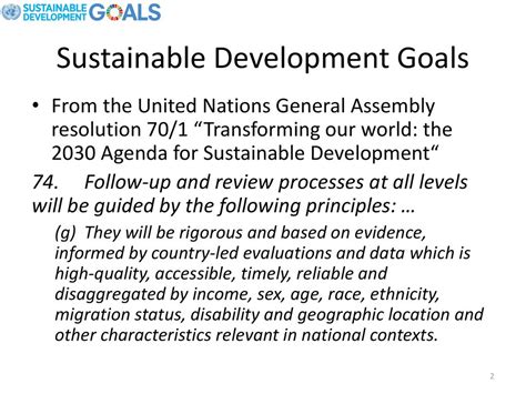 Sdmx For Sustainable Development Goals Indicators The Way Forward