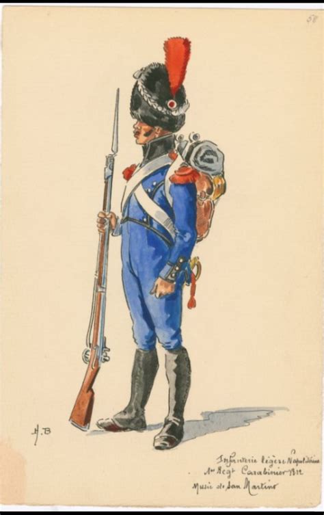 SOLDIERS Boisselier Infanterie légère Napolitaine 1er Regt