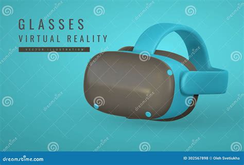 Virtual Reality 3d Vr Glasses For Gaming Cyberspace Of Metaverse Game Concept Stock Vector